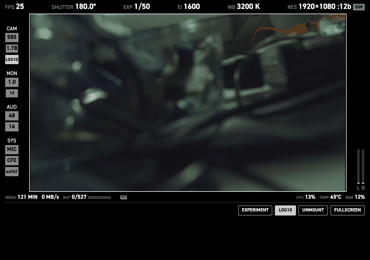 The CineMate Web GUI
